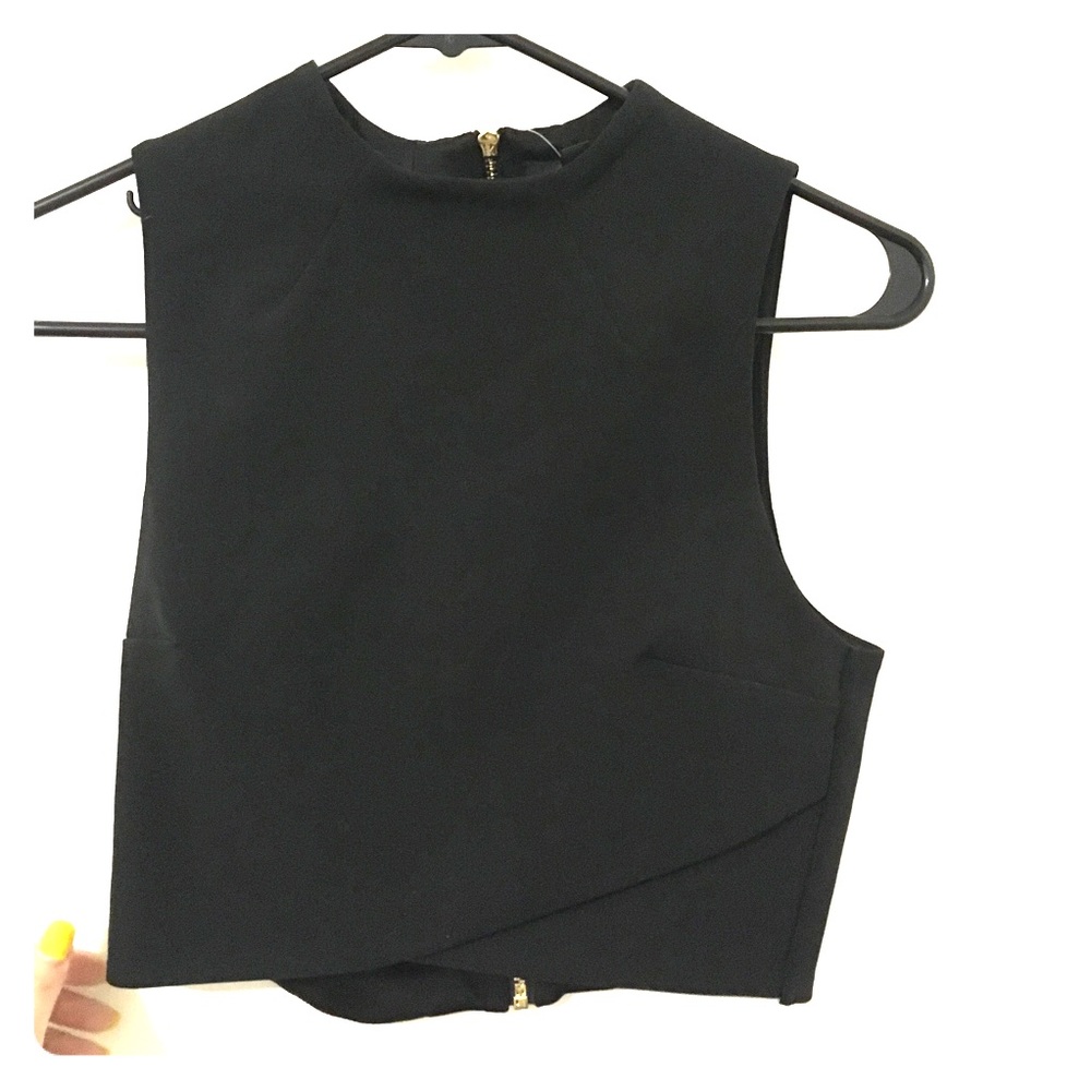 NWT black topshop crop top